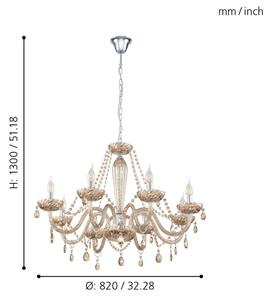 Eglo 39093 - Luster BASILANO 8xE14/40W/230V