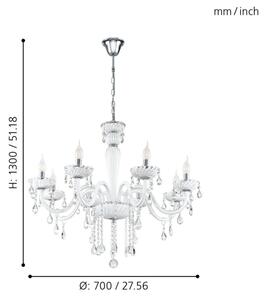 Eglo 39114 - Luster CARPENTO 8x14/40W/230V