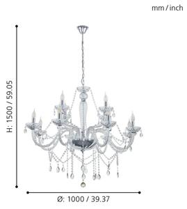 Eglo 39102 - Luster BASILANO 1 12xE14/40W/230V