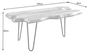 Dizajnový konferenčný stolík Jax 100 cm akácia