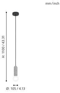 Eglo 39831 - Luster na lanku GIACONECCHIA 1xE27/40W/230V