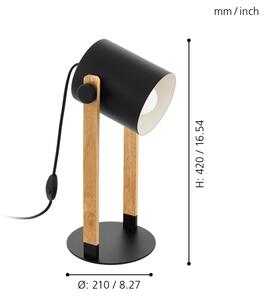 Eglo 43519 - Stolová lampa HORNWOOD 1xE27/28W/230V