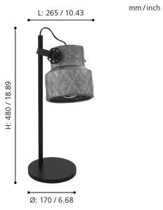 Eglo 39857 - Stolná lampa HILCOTT 1xE27/40W/230V