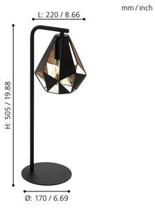 Eglo 43058 - Stolná lampa CARLTON 1xE27/60W/230V