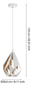 Eglo 43001 - Luster na lanku CARLTON 1xE27/60W/230V