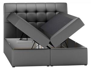Kontinentálna posteľ LUCIA - 200x200, šedá + topper ZDARMA