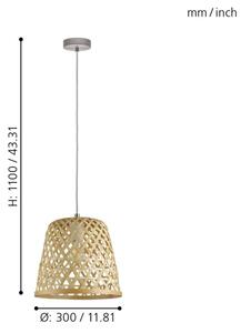 Eglo 43113 - Luster na lanku KIRKCOLM 1xE27/60W/230V