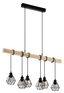 Eglo 44076 - Závesný luster na lanku TOWNSHEND 6xE27/60W/230V
