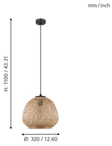 Eglo 43261 - Luster na lanku DEMBLEBY 1xE27/40W/230V