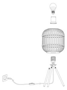 Eglo 43218 - Stolná lampa BORDESLEY 1xE27/28W/230V