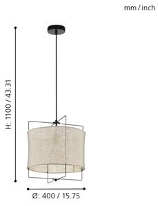 Eglo 79644 - Luster na lanku BRIDEKIRK 1xE27/40W/230V