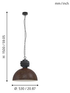 Eglo 43299 - Luster na reťazi ROCKINGHAM 1xE27/40W/230V