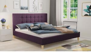 Čalúnená posteľ bez matraca 160x200 cm NEWARK - fialová