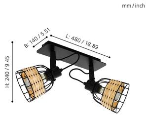 Eglo 43325 - Bodové svietidlo ANWICK 1 2xE27/40W/230V