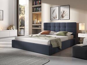 Čalúnená manželská posteľ 160x200 GLENDALE 1 - modrá