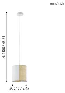 Eglo 43401 - Luster na lanku ARNHEM 1xE27/40W/230V