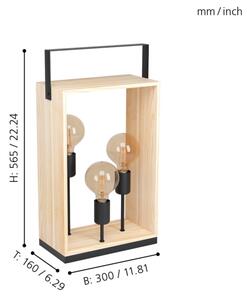 Eglo 43416 - Stolná lampa FAMBOROUGH 3xE27/40W/230V