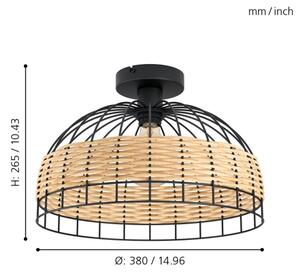 Eglo 43398 - Stropné svietidlo ANWICK 1xE27/60W/230V