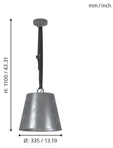 Eglo 43405 - Luster na lanku CHERTSEY 1xE27/60W/230V
