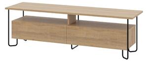 TV stolík v dekore duba v prírodnej farbe 150x45 cm Dilly – Marckeric