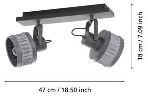 Eglo 43445 - Bodové svietidlo TURROCK 2xE27/28W/230V