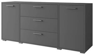 ŠIROKÁ KOMODA, čierna, 150/68/40 cm MID.YOU - Komody, Online Only