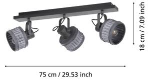 Eglo 43446 - Bodové svietidlo TURROCK 3xE27/28W/230V