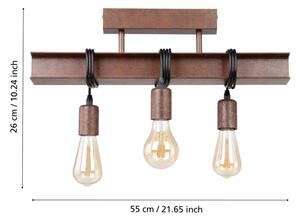 Eglo 43522 - Prisadený luster TOWNSHEND 3xE27/60W/230V