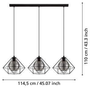 Eglo 43483 - Luster na lanku VERNHAM 3xE27/40W/230V