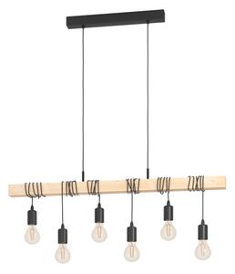 Eglo 43513 - Závesný luster na lanku TOWNSHEND 6xE27/60W/230V