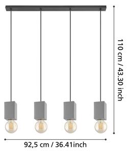 Eglo 43598 - Luster na lanku PRESTWICK 4xE27/40W/230V