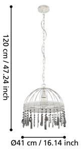 Eglo 43587 - Luster na lanku STEELEVILLE 1xE27/40W/230V