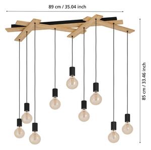 Eglo 43641 - Luster na lanku MONMOUNT 9xE27/40W/230V