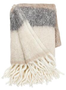 Cozy Living Bytové Doplnky - Mathea Throw Striped Taupe Cozy Living - Lampemesteren