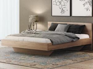 Levitujúca posteľ 120x200 z nábytkovej dosky, dub craft DM2