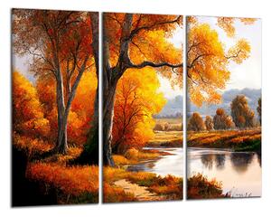 Obraz na stenu Romantická jeseň pri rieke