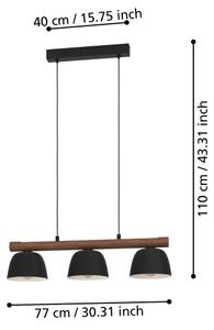 Eglo 43739 - Luster na lanku SHERBURN 3xE27/40W/230V