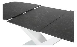 Jedálenský stôl COSSANU 2 čierny mramor/biela