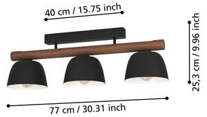 Eglo 43738 - Prisadený luster SHERBURN 3xE27/40W/230V