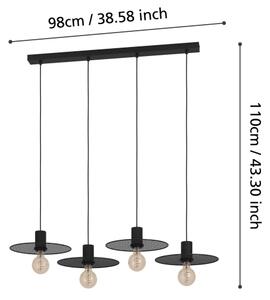 Eglo 43732 - Luster na lanku IKESTON 4xE27/40W/230V
