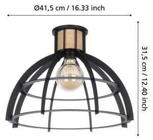 Eglo 43768 - Stropné svietidlo STILLINGTON 1xE27/40W/230V čierna