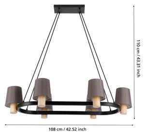 Eglo 43782 - Luster na lanku EDALE 6xE27/40W/230V