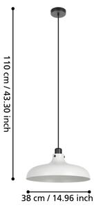 Eglo 43825 - Luster na lanku MATLOCK 1xE27/40W/230V