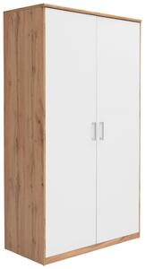 SKRIŇA S OTOČNÝMI DVERAMI, biela, dub wotan, 106/194/54 cm Xora - Skrine