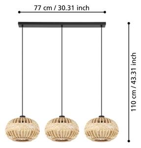 Eglo 43863 - Luster na lanku AMSFIELD 3xE27/40W/230V