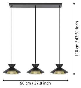 Eglo 43886 - Luster na lanku GRIZEDALE 3xE27/40W/230V