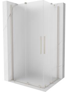 Mexen Velar Duo, sprchový kút s posuvnými dverami 90 x 80 cm, 8mm sklo námraza, brúsená oceľ, 871-090-080-32-97