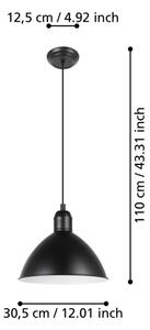 Eglo 43878 - Luster na lanku PRIDDY 1xE27/40W/230V