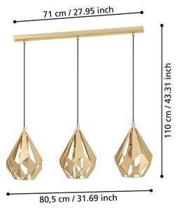 Eglo 43909 - Luster na lanku CARLTON 3xE27/60W/230V