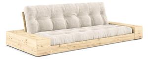 Biela menčestrová rozkladacia pohovka 244 cm Base – Karup Design